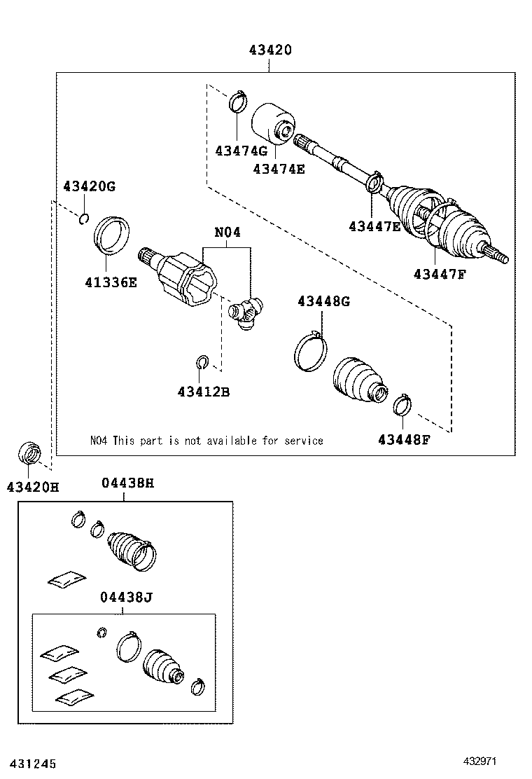  RX400H |  FRONT DRIVE SHAFT