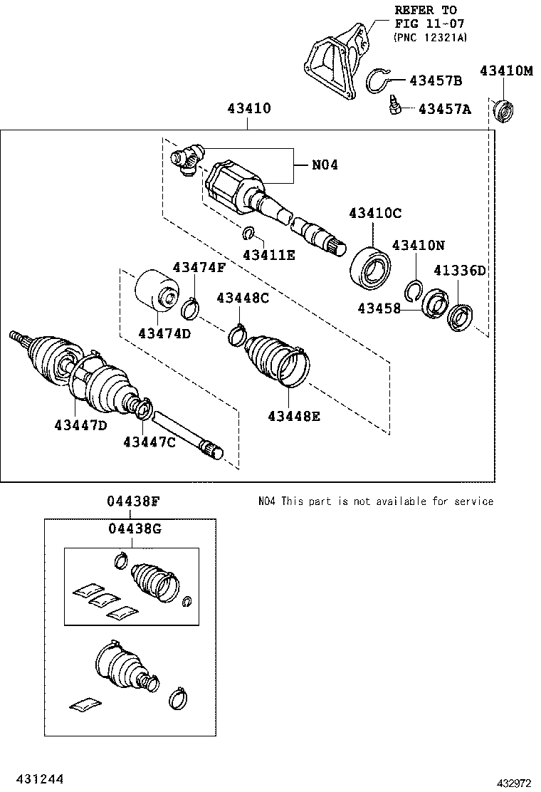  RX400H |  FRONT DRIVE SHAFT