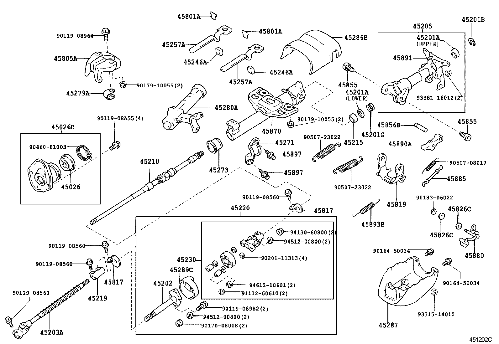  LAND CRUISER 100 |  STEERING COLUMN SHAFT