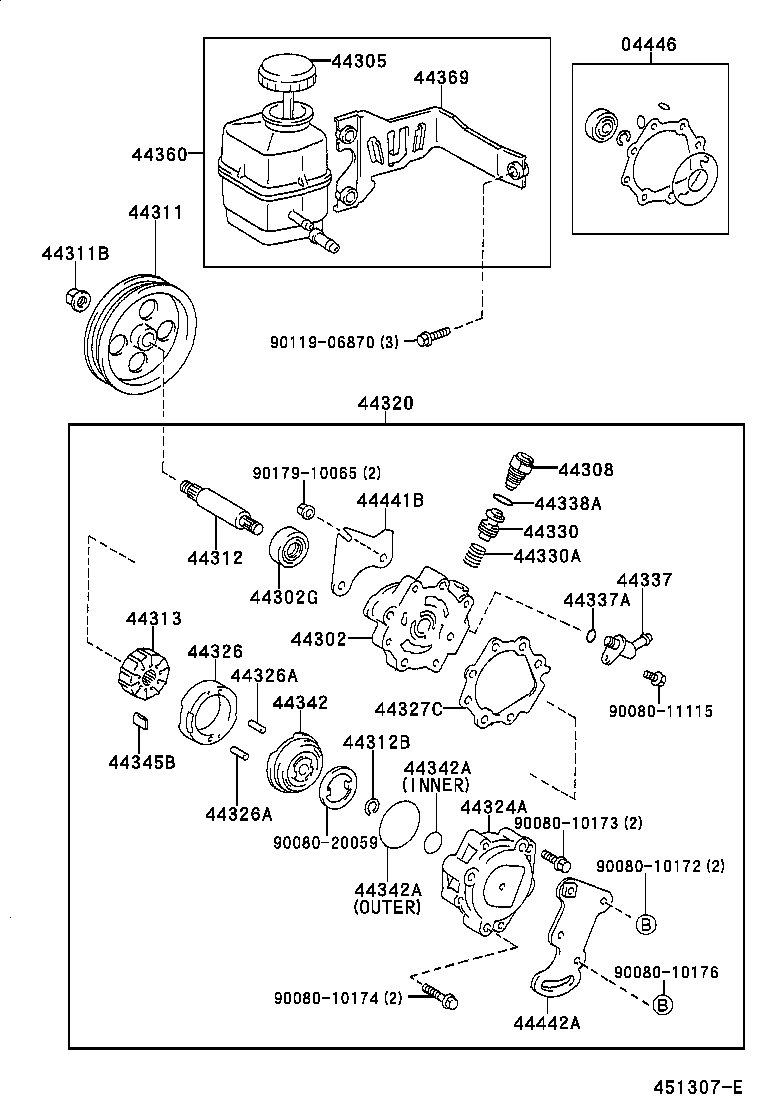  SOLARA |  VANE PUMP RESERVOIR POWER STEERING
