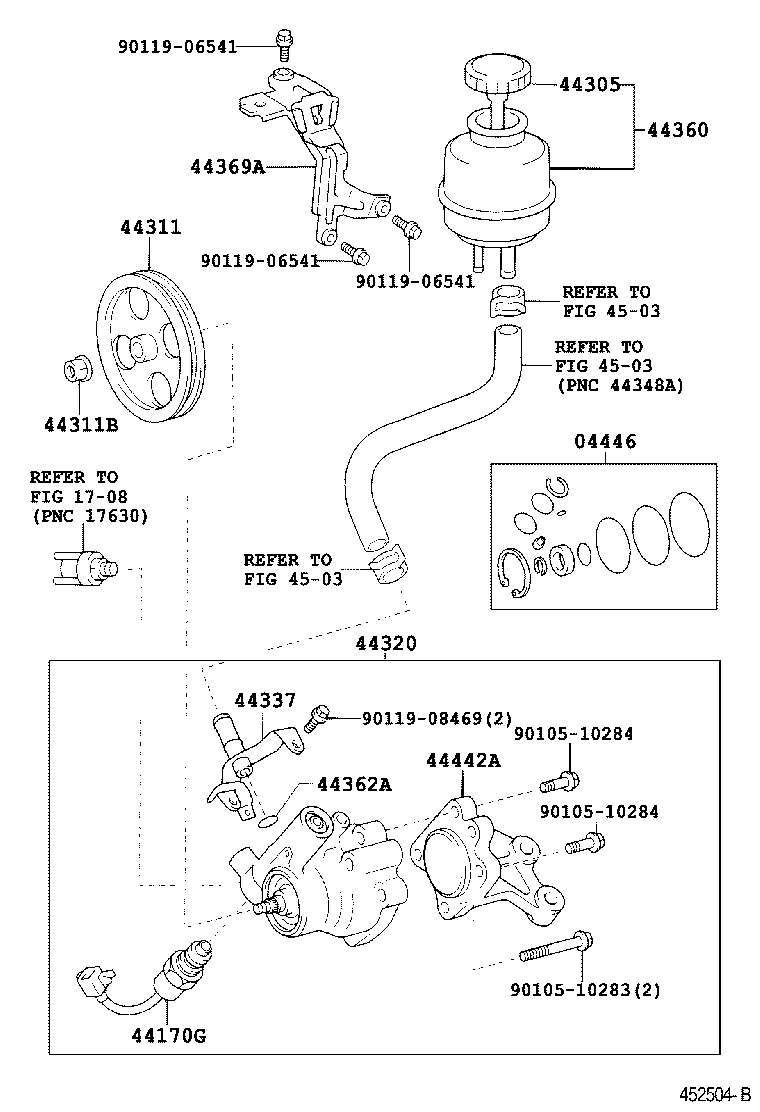 SC430 |  VANE PUMP RESERVOIR POWER STEERING