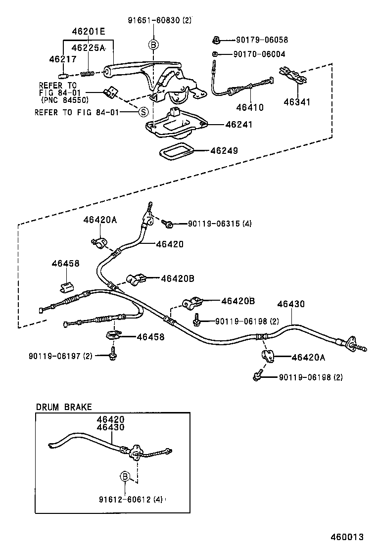  CELICA |  PARKING BRAKE CABLE