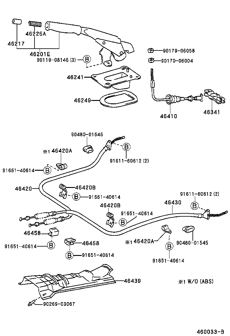  TERCEL |  PARKING BRAKE CABLE