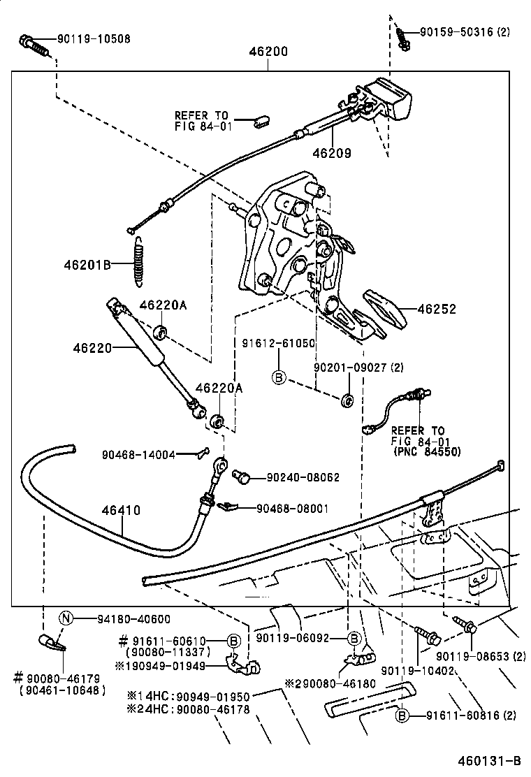  AVALON |  PARKING BRAKE CABLE