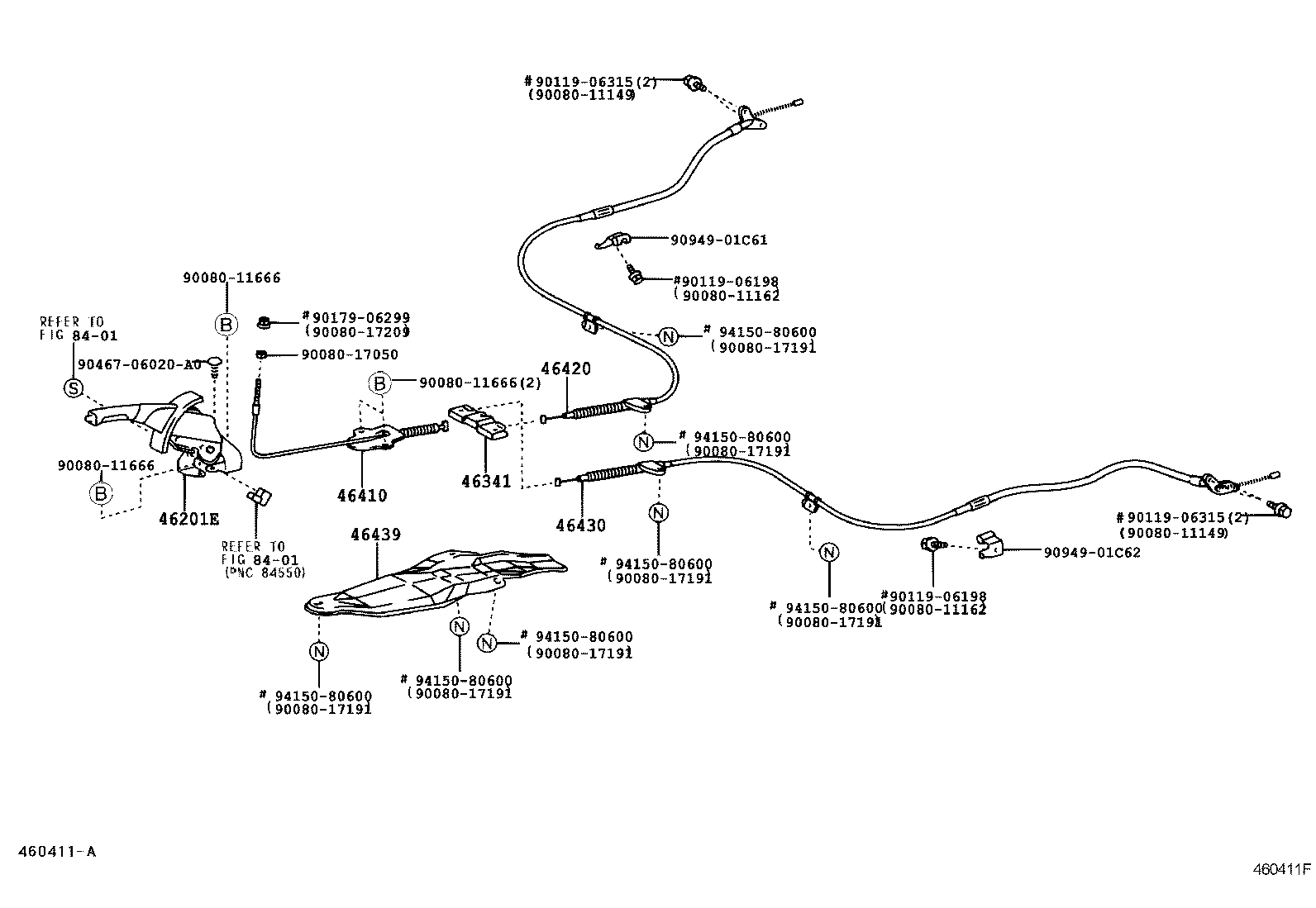  CAMRY NAP |  PARKING BRAKE CABLE