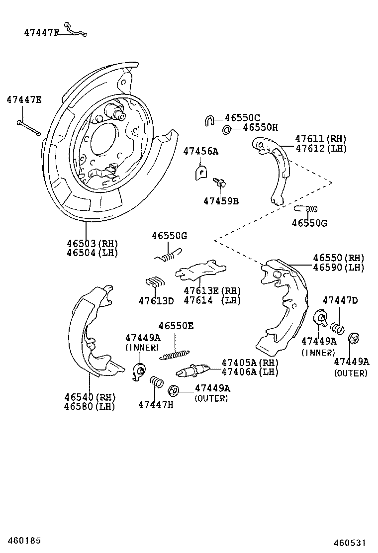  RX400H |  PARKING BRAKE CABLE