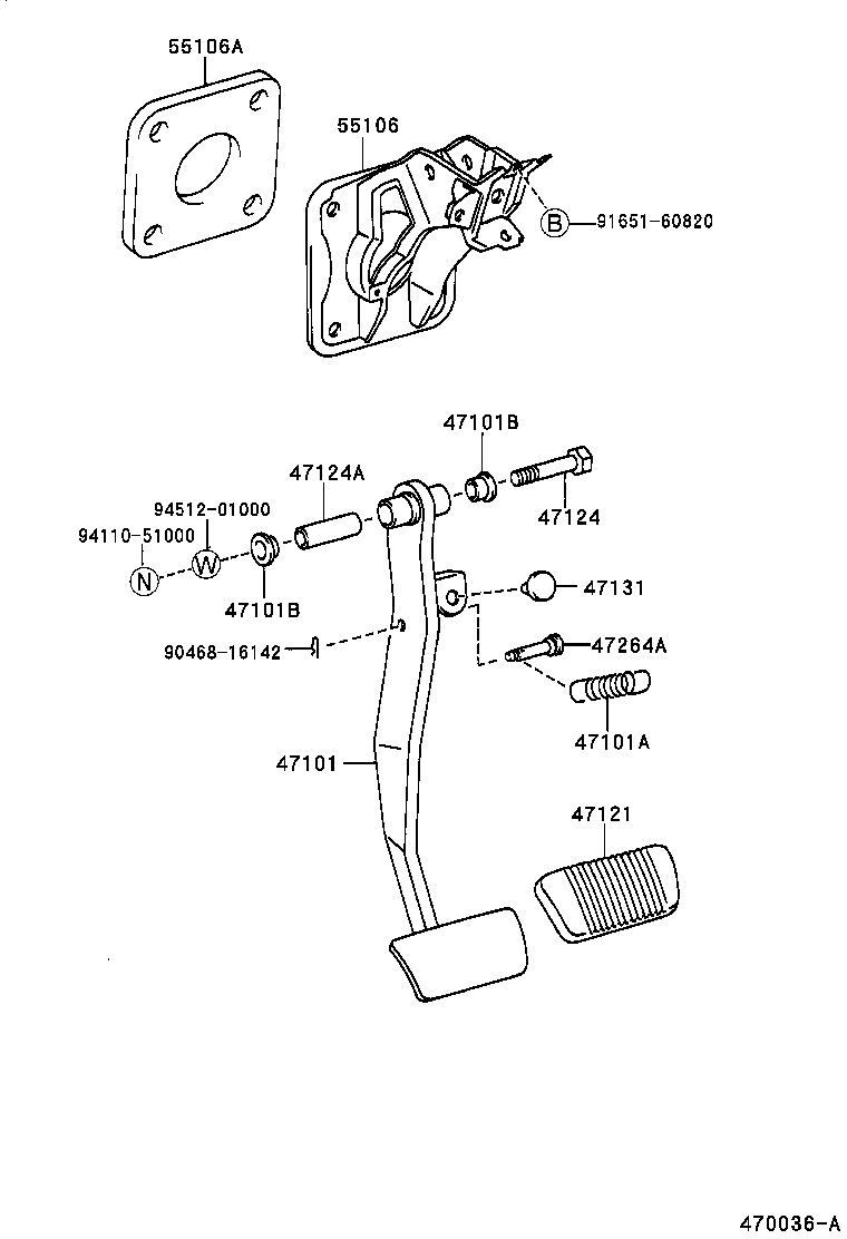  CAMRY JPP |  BRAKE PEDAL BRACKET