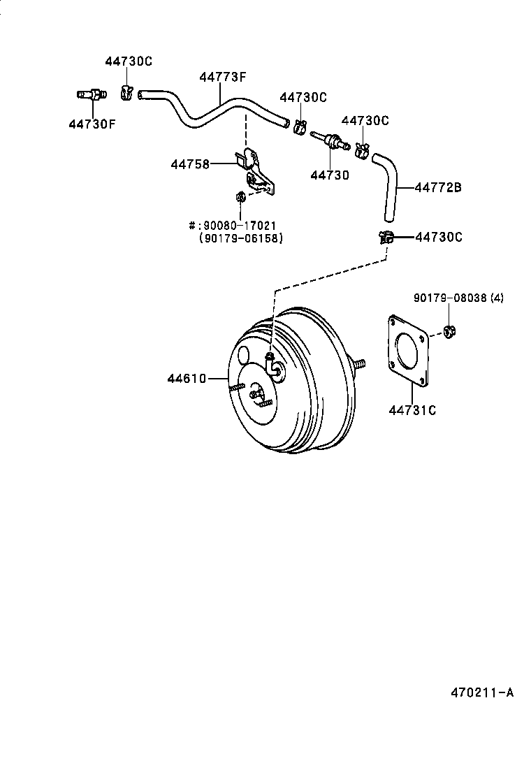  CAMRY NAP |  BRAKE BOOSTER VACUUM TUBE