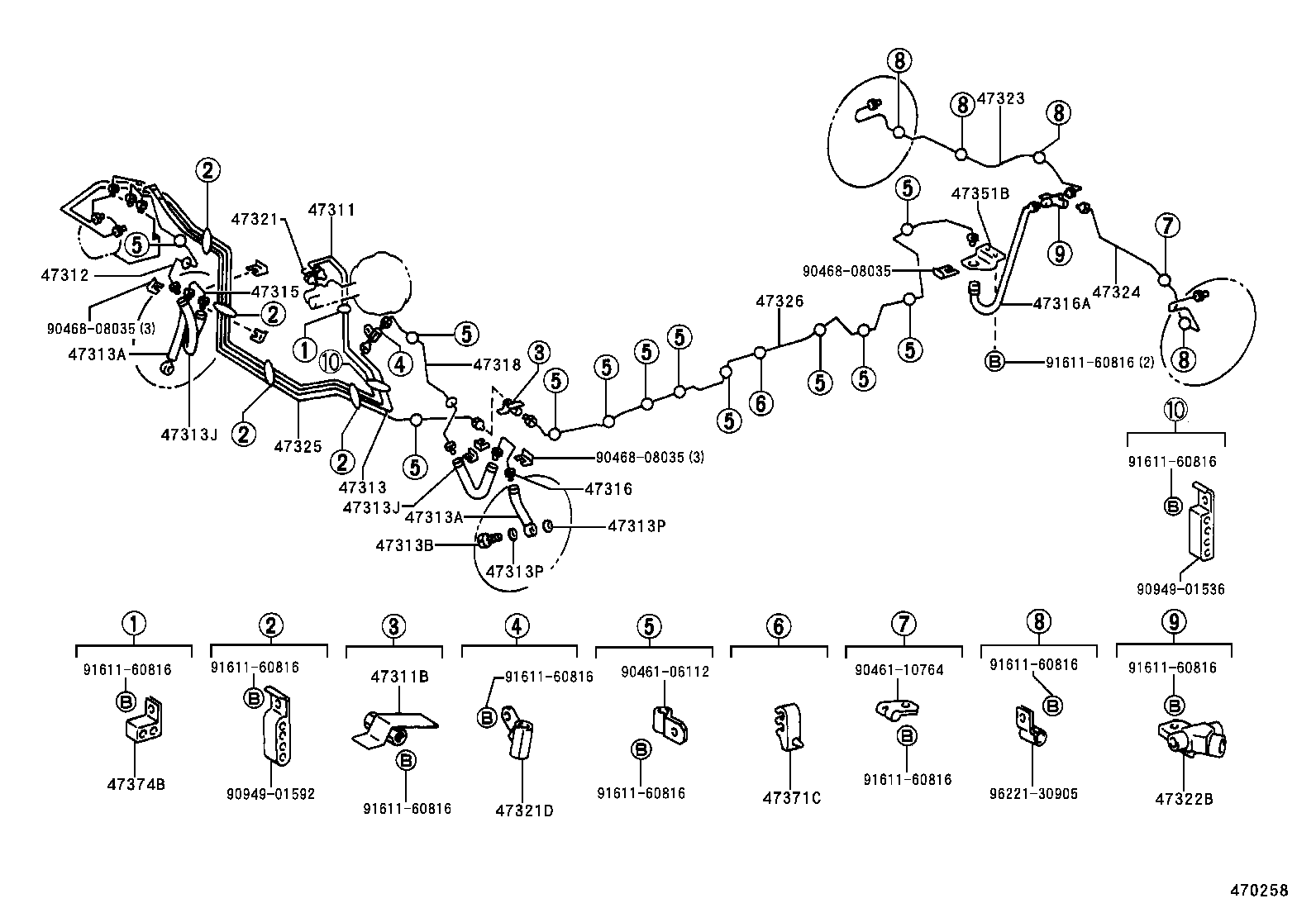  PREVIA |  BRAKE TUBE CLAMP
