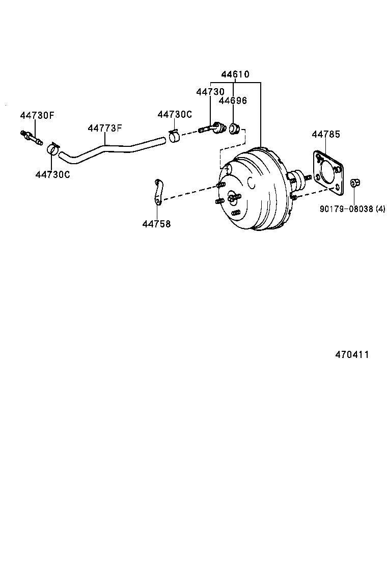  TACOMA |  BRAKE BOOSTER VACUUM TUBE