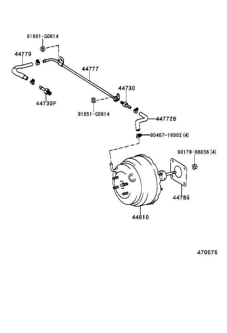  T100 |  BRAKE BOOSTER VACUUM TUBE