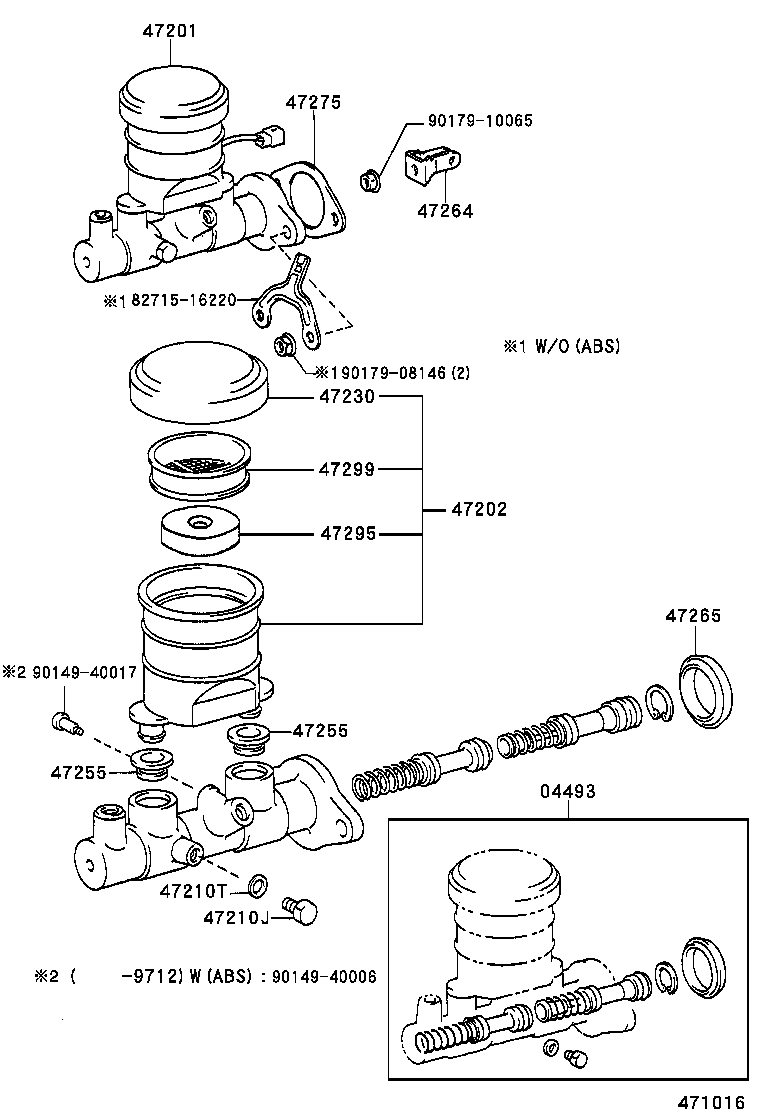  TERCEL |  BRAKE MASTER CYLINDER