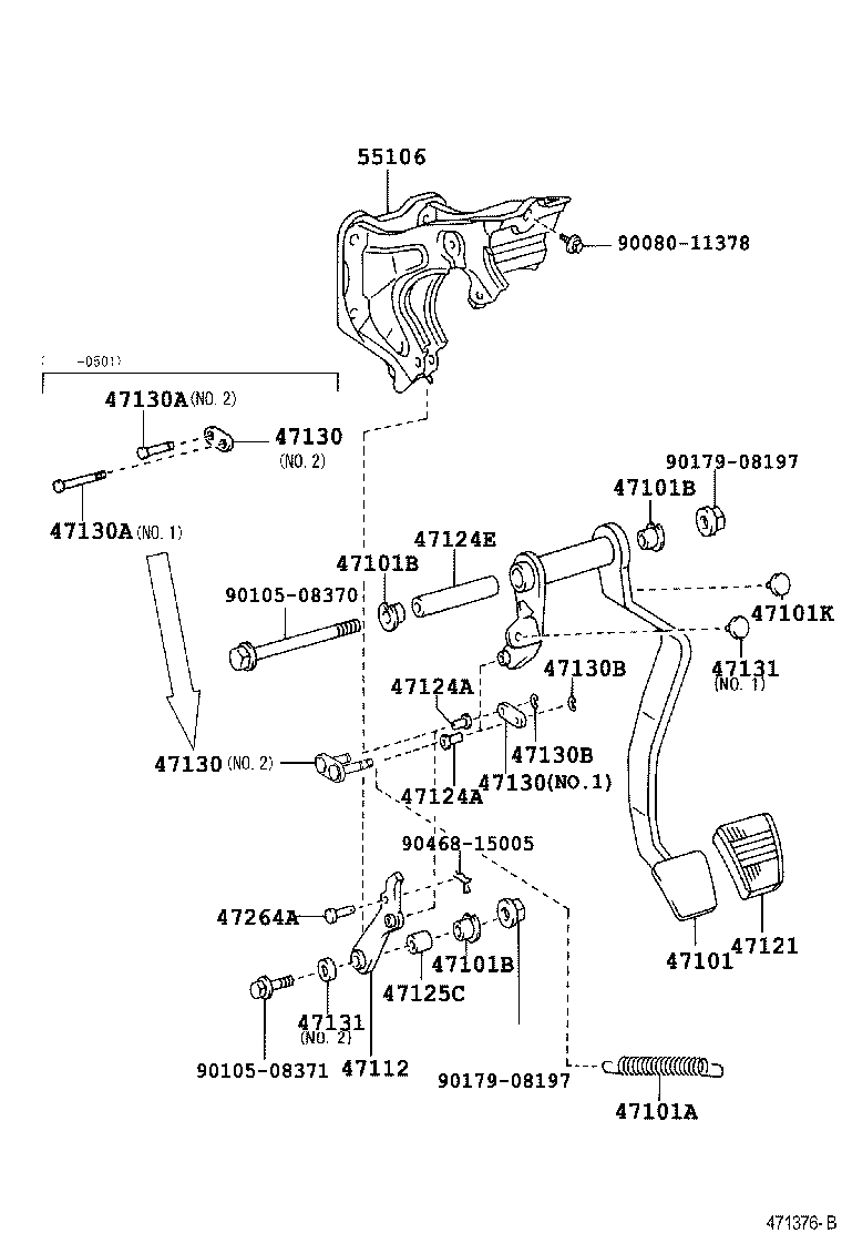  TUNDRA |  BRAKE PEDAL BRACKET