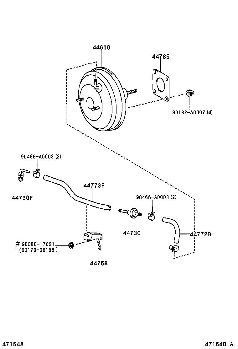  AVALON |  BRAKE BOOSTER VACUUM TUBE