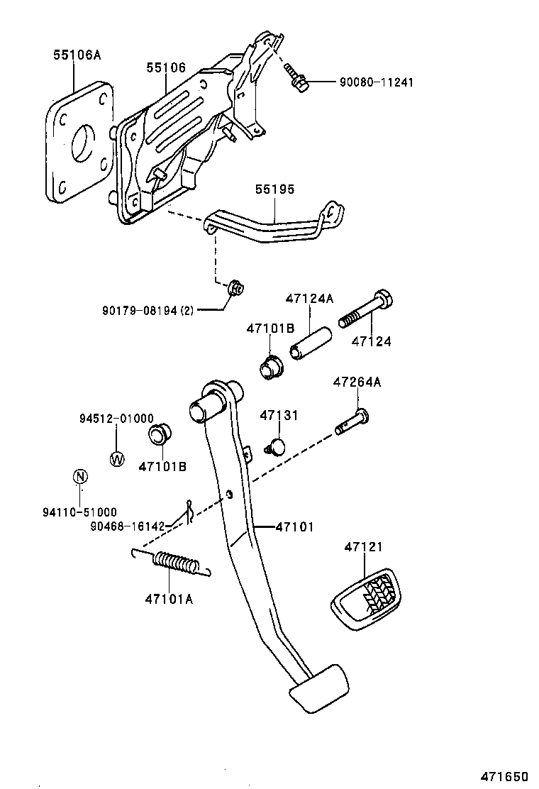  AVALON |  BRAKE PEDAL BRACKET