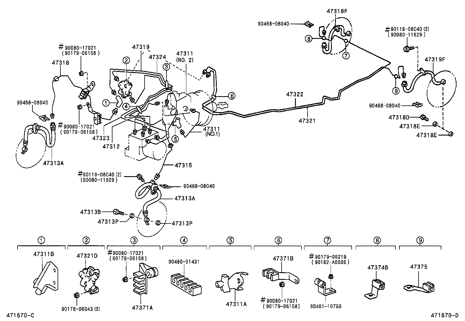  AVALON |  BRAKE TUBE CLAMP
