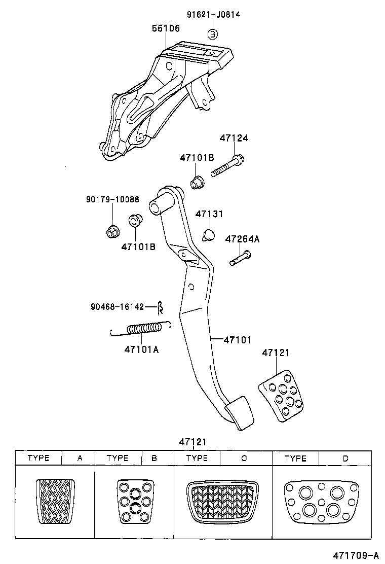  CELICA |  BRAKE PEDAL BRACKET