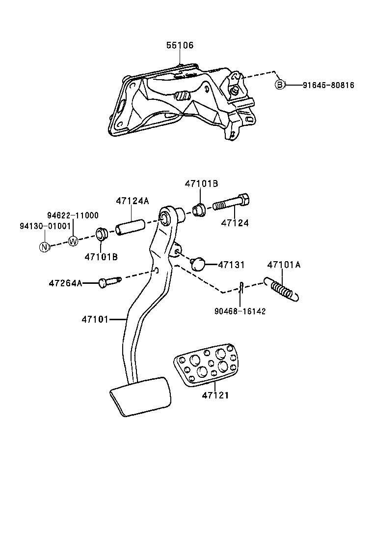  IS300 |  BRAKE PEDAL BRACKET