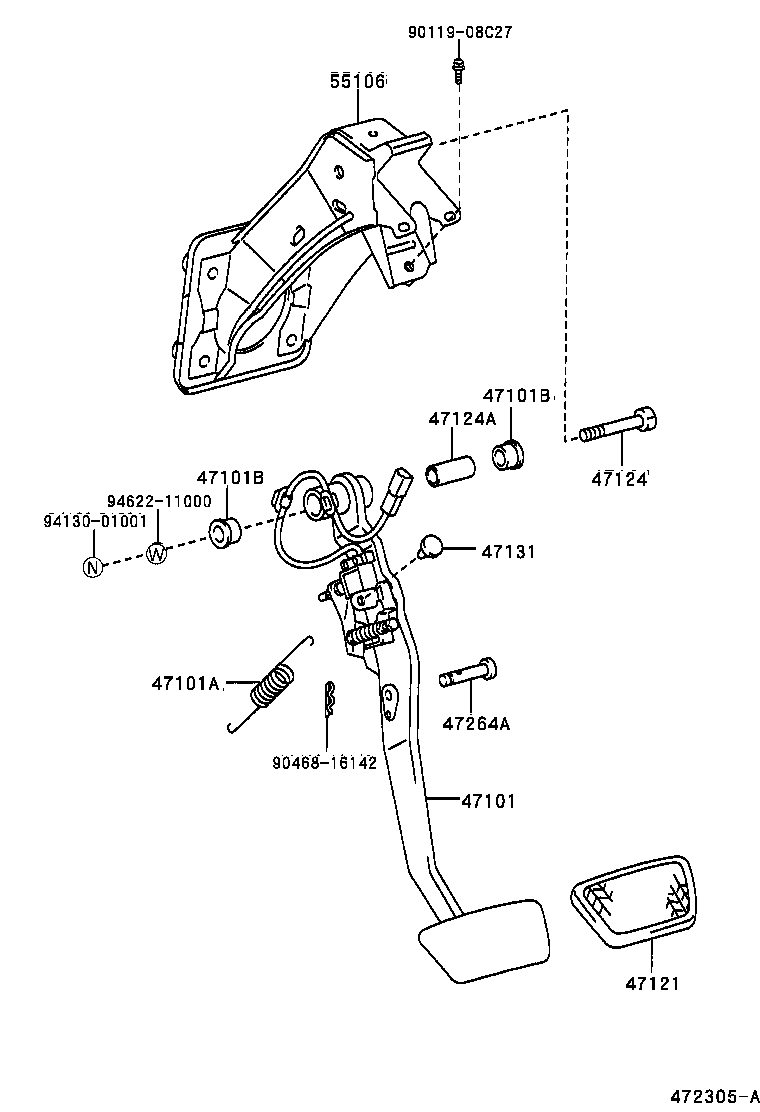  HIGHLANDER |  BRAKE PEDAL BRACKET