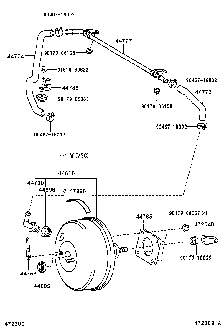  HIGHLANDER |  BRAKE BOOSTER VACUUM TUBE