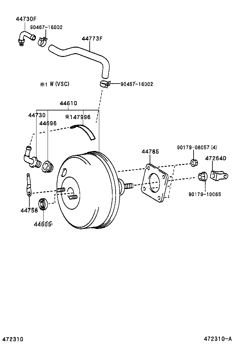  HIGHLANDER |  BRAKE BOOSTER VACUUM TUBE