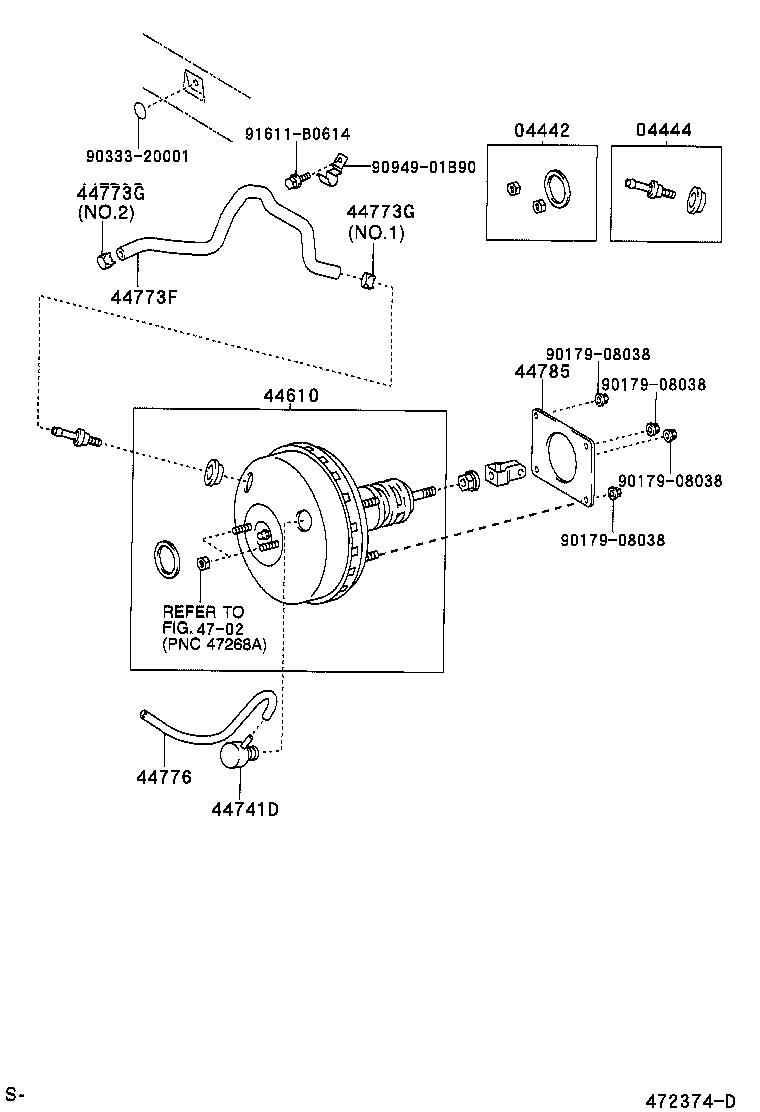  YARIS FRP |  BRAKE BOOSTER VACUUM TUBE