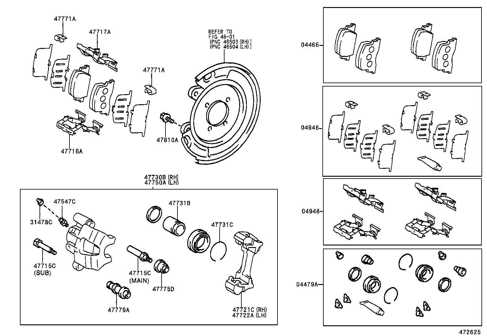  ES300 330 |  REAR DISC BRAKE CALIPER DUST COVER