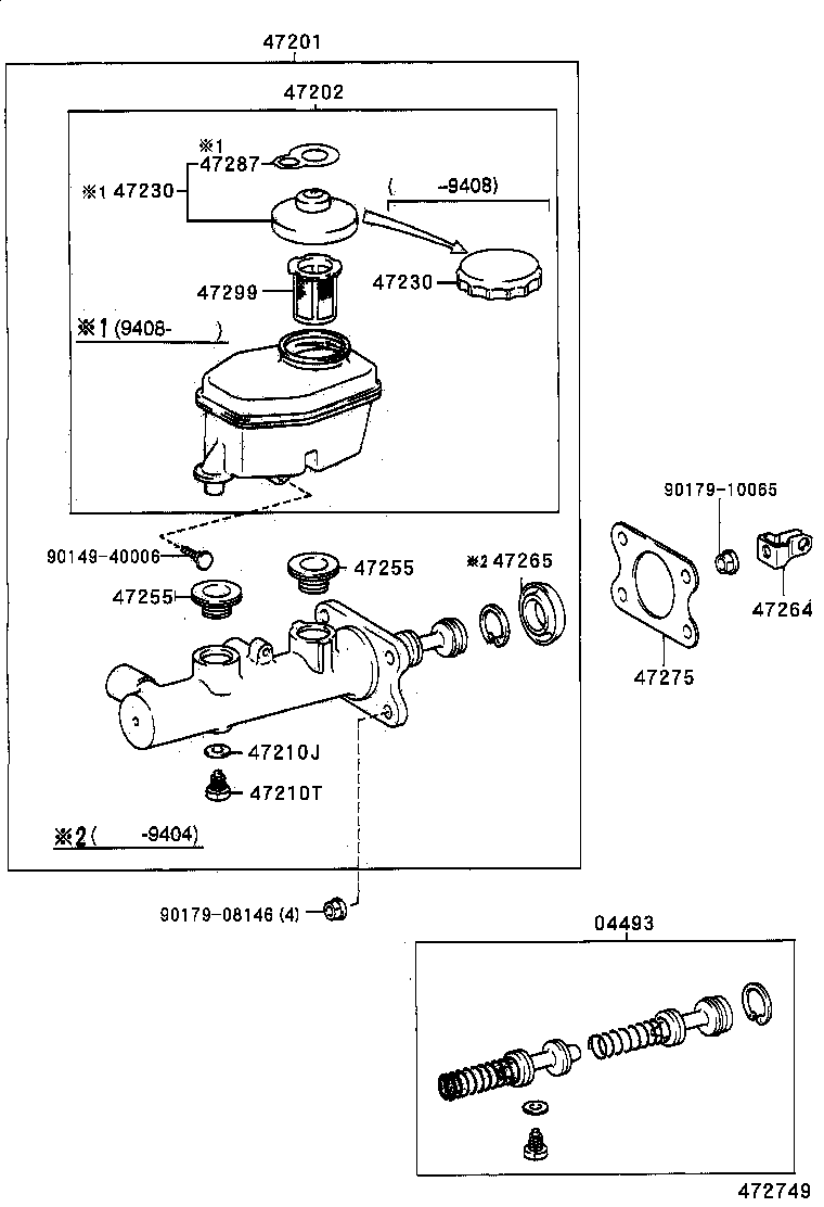  HILUX 2WD |  BRAKE MASTER CYLINDER