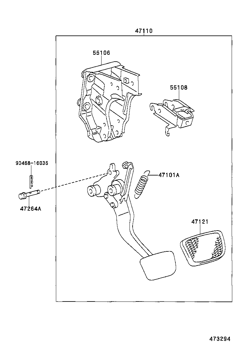  CAMRY JPP |  BRAKE PEDAL BRACKET