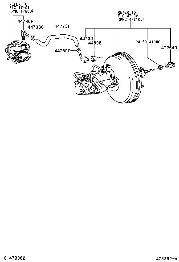  SIENNA |  BRAKE BOOSTER VACUUM TUBE