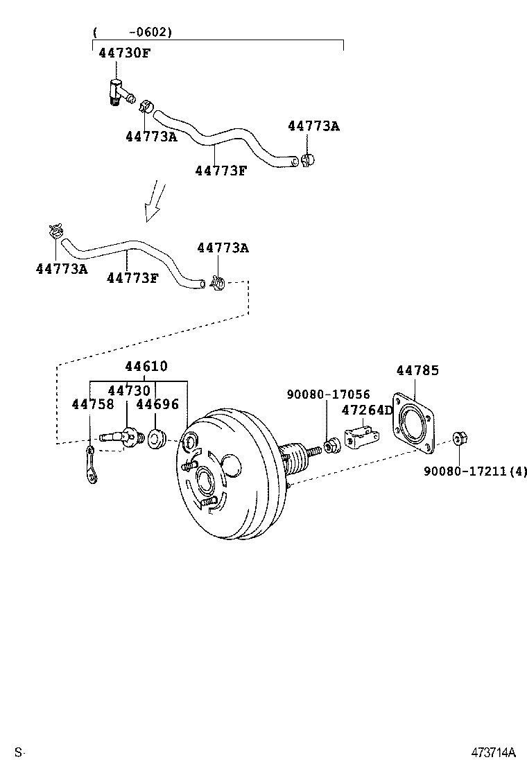  RX330 350 NAP |  BRAKE BOOSTER VACUUM TUBE
