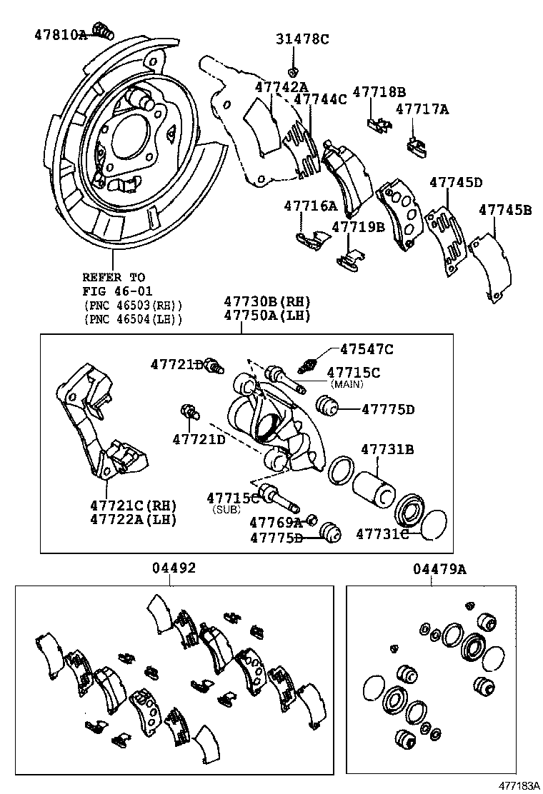  AVALON |  REAR DISC BRAKE CALIPER DUST COVER