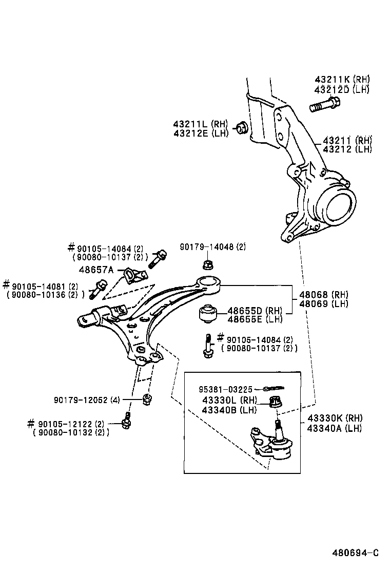  SOLARA |  FRONT AXLE ARM STEERING KNUCKLE