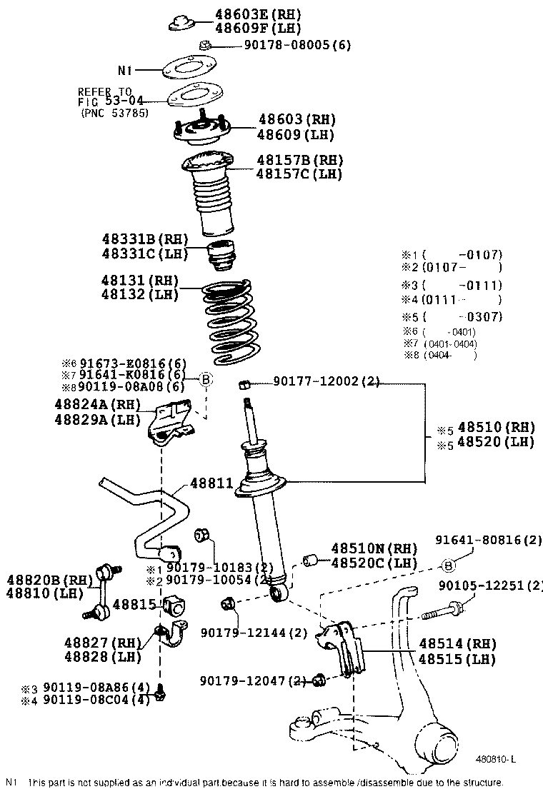  IS300 |  FRONT SPRING SHOCK ABSORBER