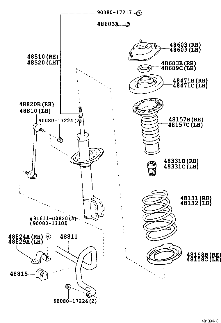  CAMRY NAP |  FRONT SPRING SHOCK ABSORBER