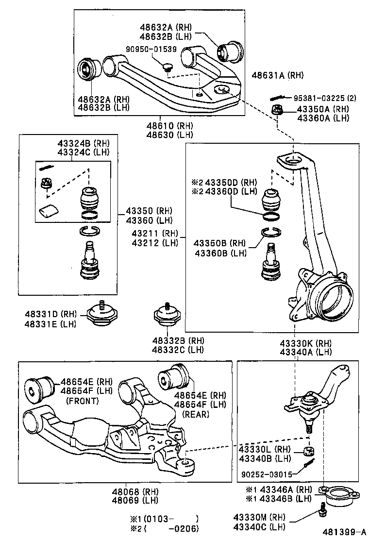  4RUNNER |  FRONT AXLE ARM STEERING KNUCKLE