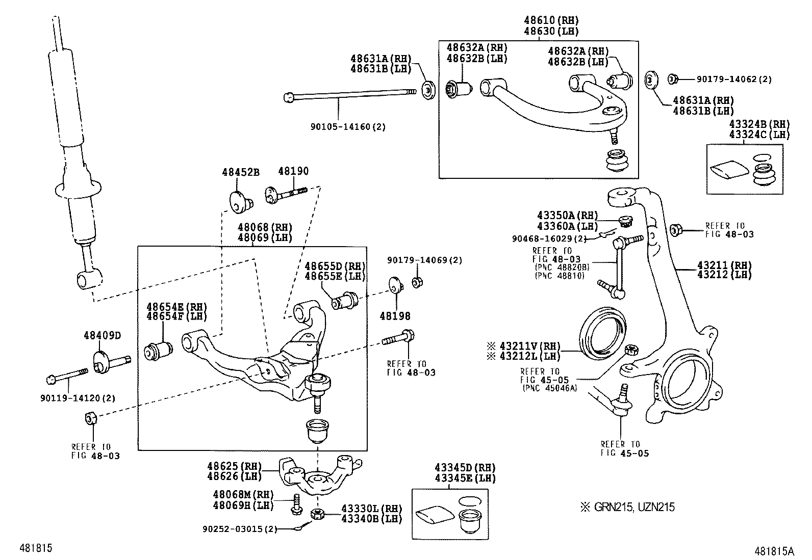  4RUNNER |  FRONT AXLE ARM STEERING KNUCKLE