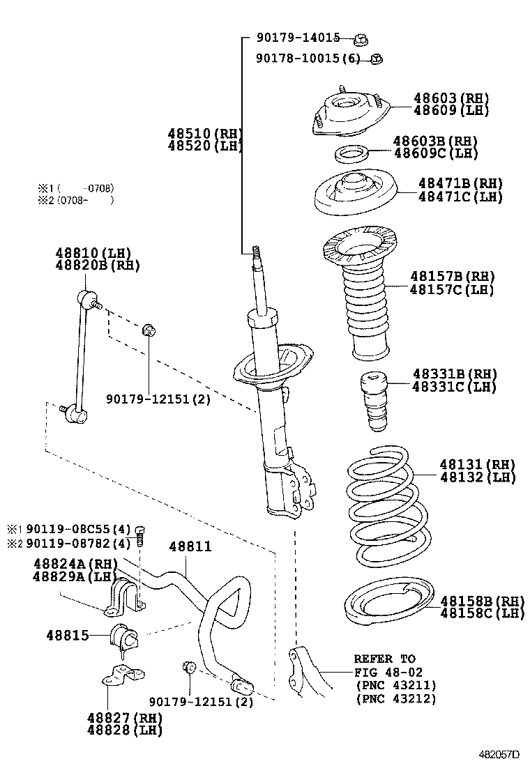  RX400H |  FRONT SPRING SHOCK ABSORBER