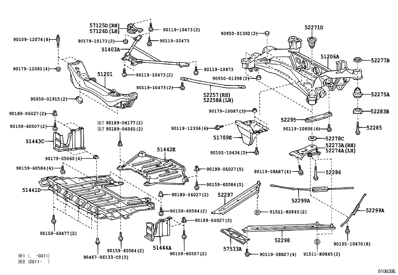  SC430 |  SUSPENSION CROSSMEMBER UNDER COVER