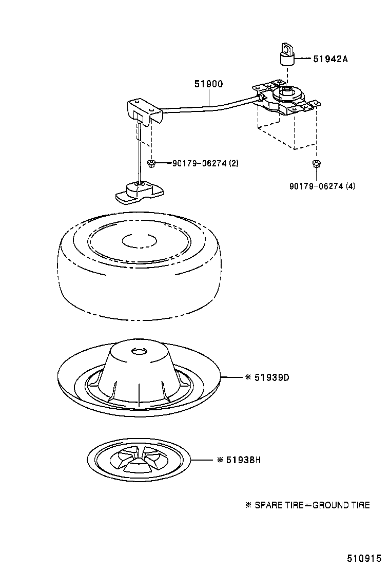  RX330 350 JPP |  SPARE WHEEL CARRIER