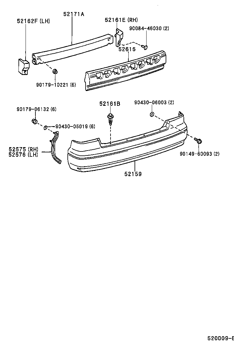  CAMRY NAP |  REAR BUMPER BUMPER STAY