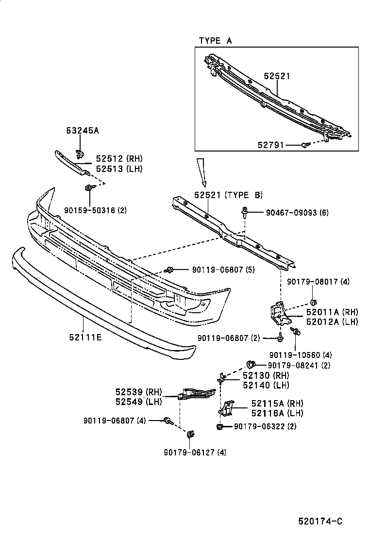  TACOMA |  FRONT BUMPER BUMPER STAY