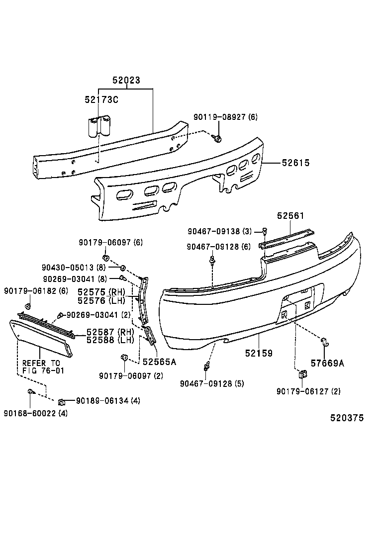  SC300 400 |  REAR BUMPER BUMPER STAY