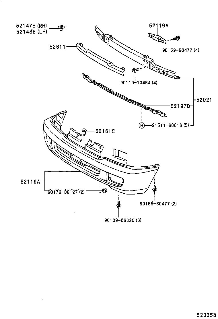  LAND CRUISER 100 |  FRONT BUMPER BUMPER STAY