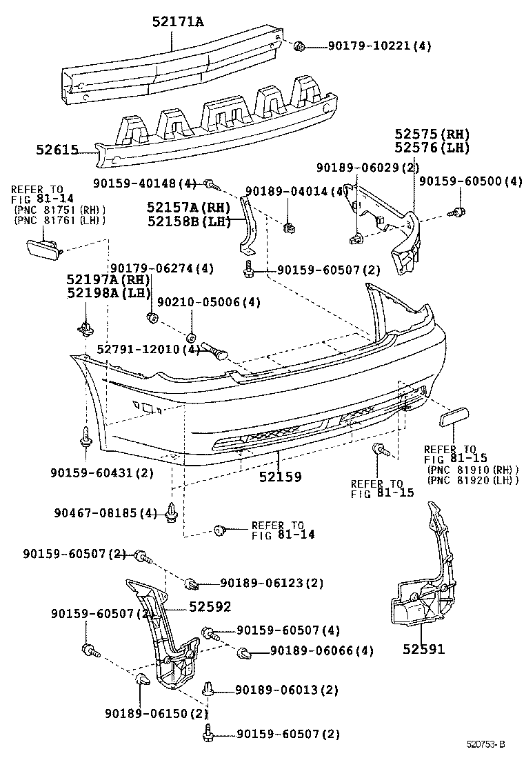  IS300 |  REAR BUMPER BUMPER STAY
