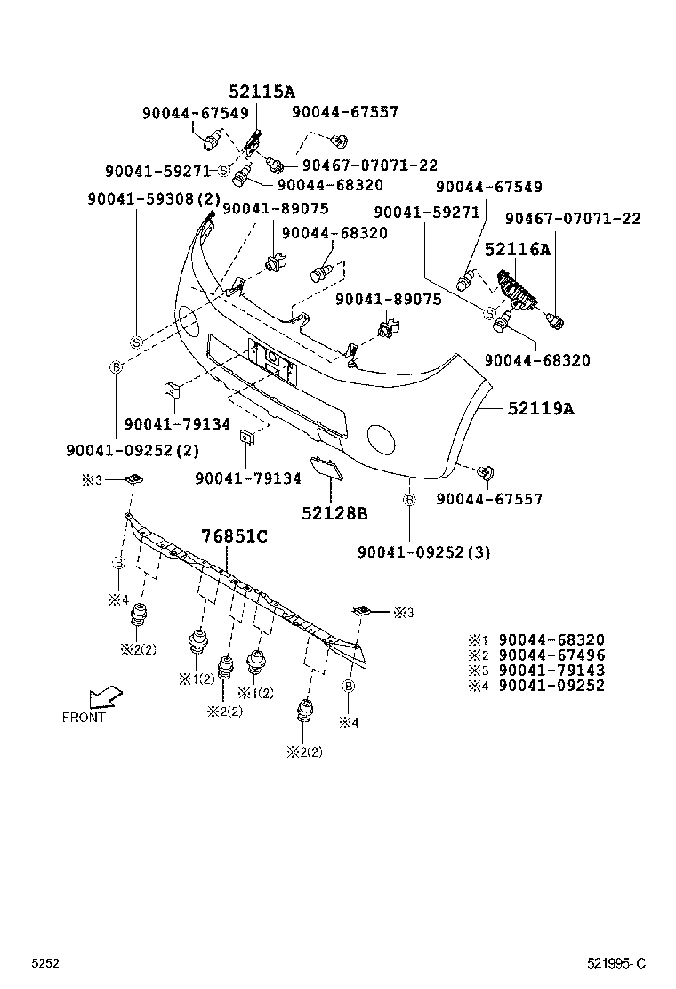  RUSH |  FRONT BUMPER BUMPER STAY
