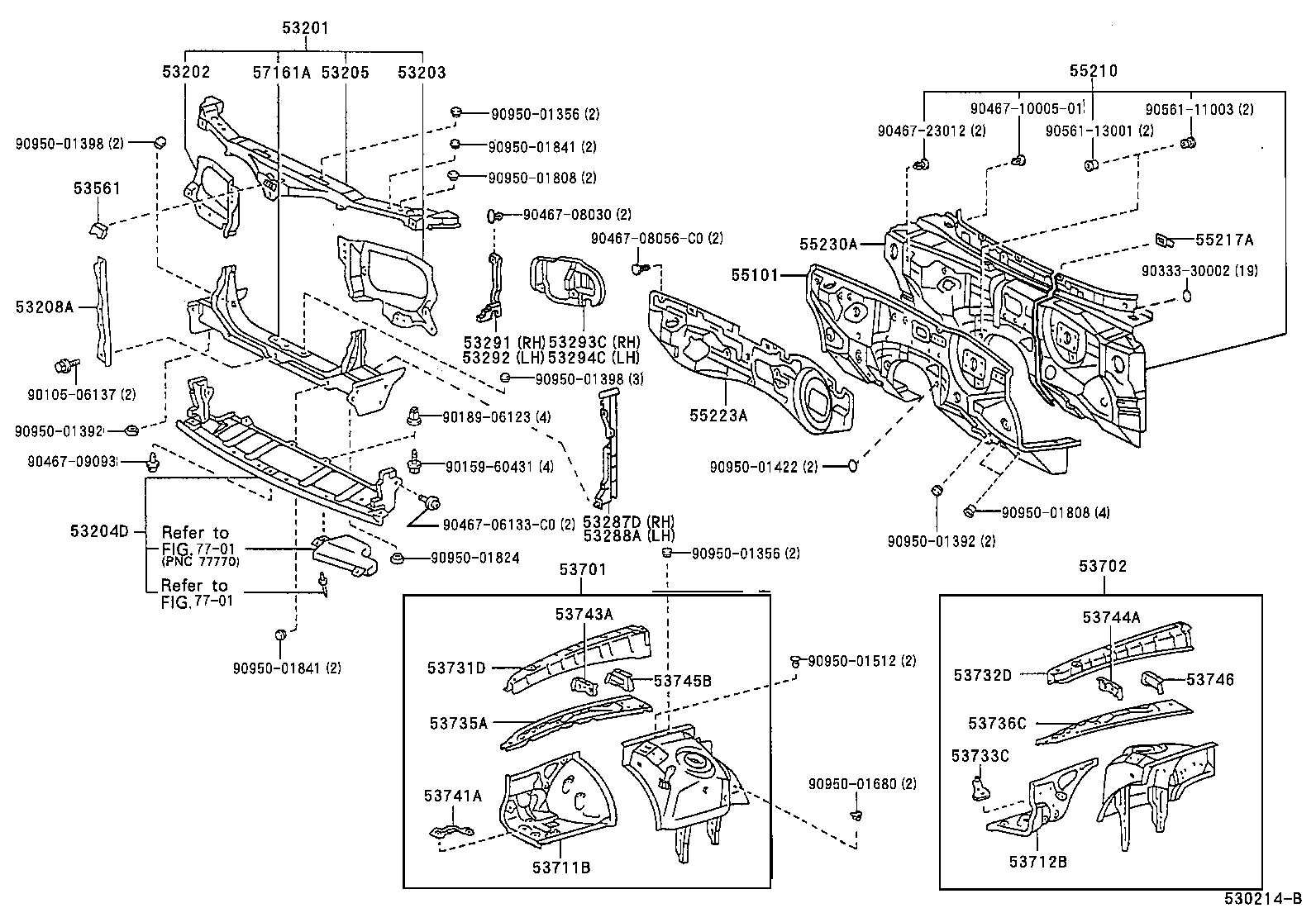  LS400 |  FRONT FENDER APRON DASH PANEL