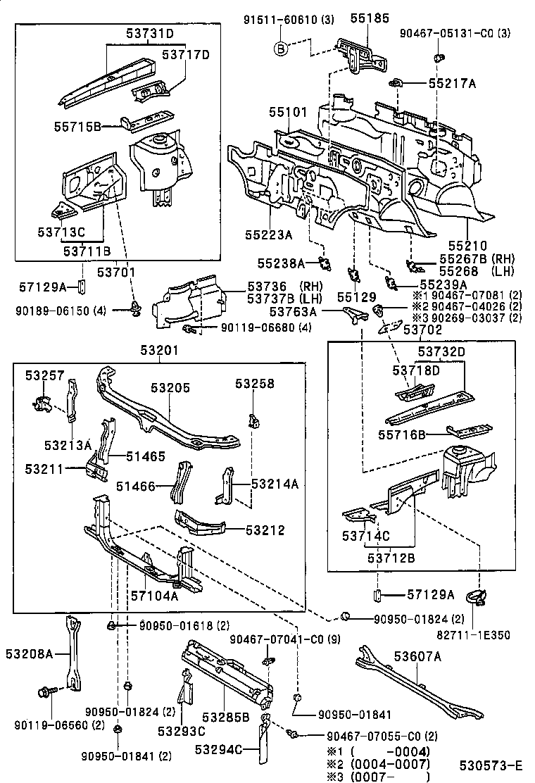  RX300 |  FRONT FENDER APRON DASH PANEL