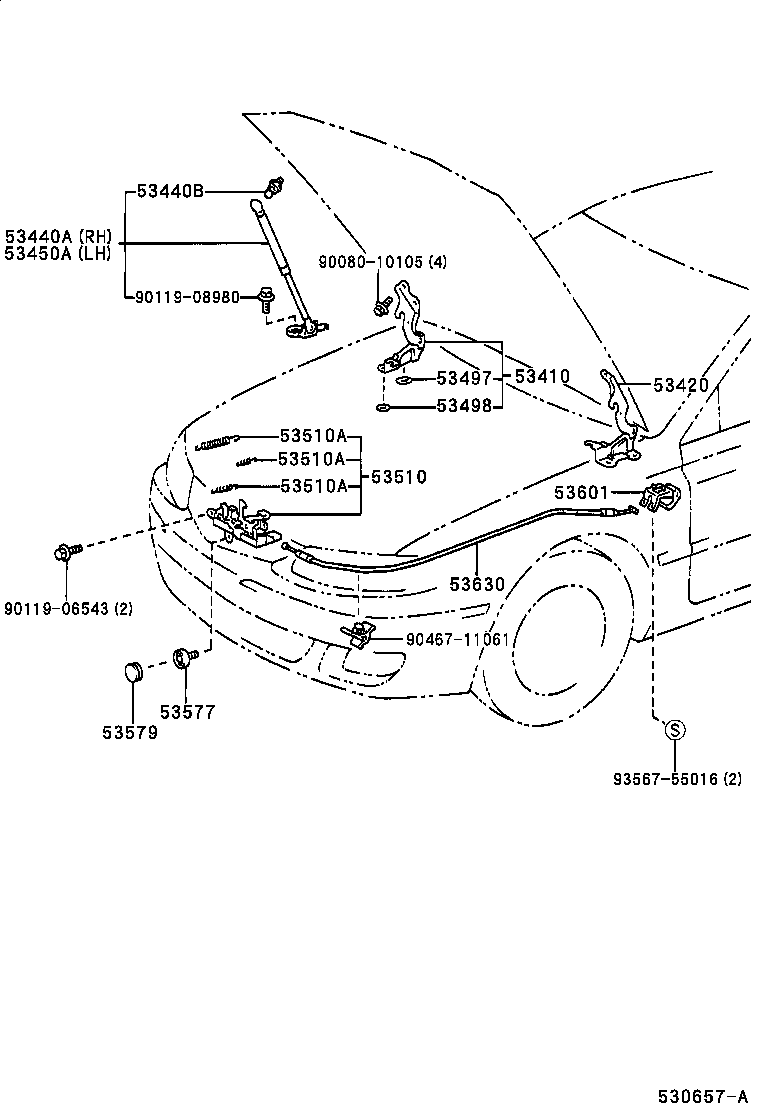  SOLARA |  HOOD LOCK HINGE