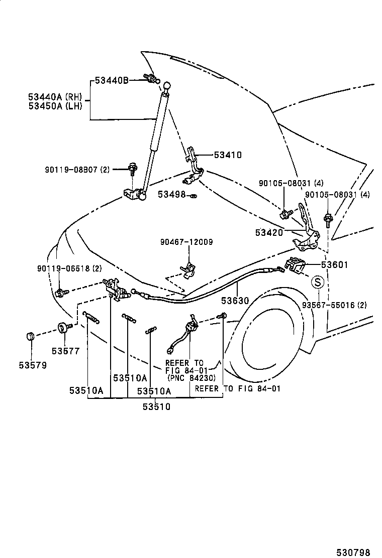  CAMRY JPP |  HOOD LOCK HINGE